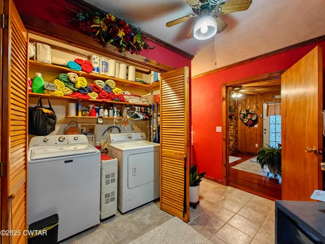 a view of a chair and table in the patio