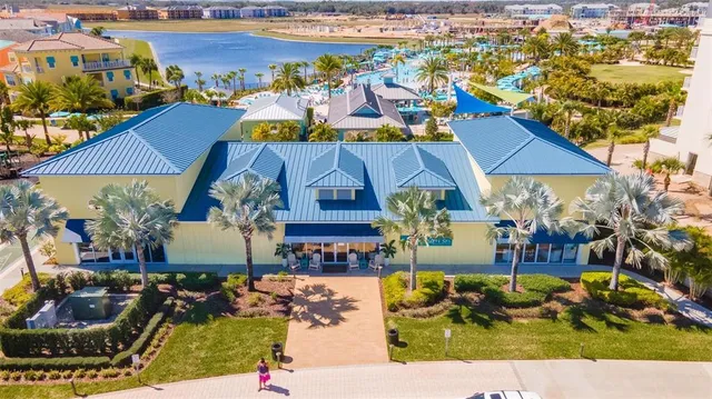 an aerial view of a city