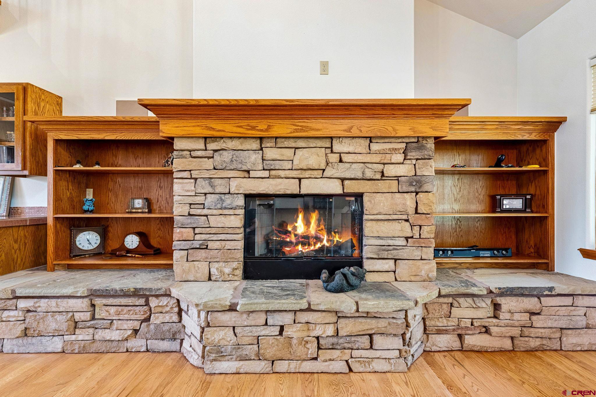 345 Red Rock Road Durango, CO 81301 - Photo 18 of 44 a living room with furniture and a fireplace