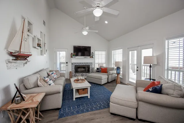 a view of a hallway with washer and dryer