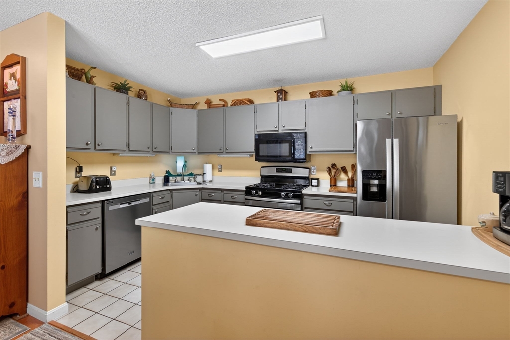 104 Johnson Road, Unit 1103 Chicopee, MA 01022 - Photo 9 of 42 a kitchen with stainless steel appliances a refrigerator sink and microwave