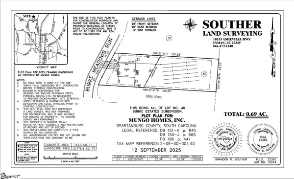 $320,000 | 5002 Burke Meadows Run, Unit HOMESITE 40, Chesnee, SC 29323