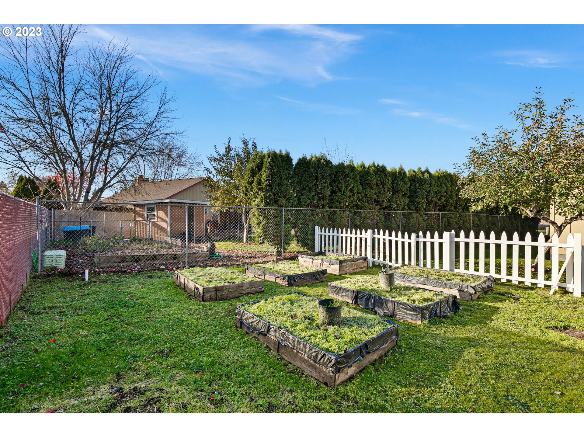 340 54th Street Springfield, OR 97478 - Photo 31 of 40 a view of a chair and table on the garden