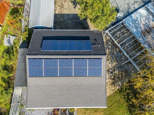 a view of backyard with tree
