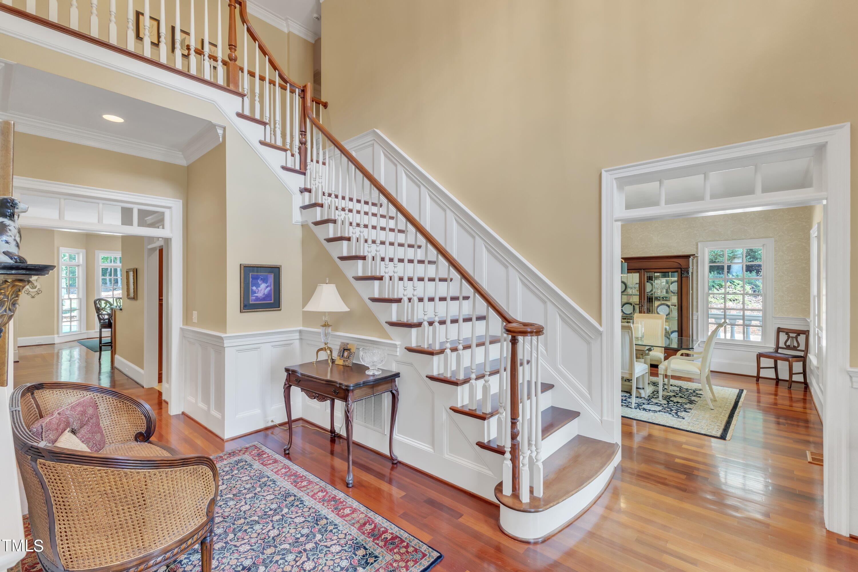 11220 Brass Kettle Road Raleigh, NC 27614 - Photo 10 of 86 a view of entryway and hall with wooden floor