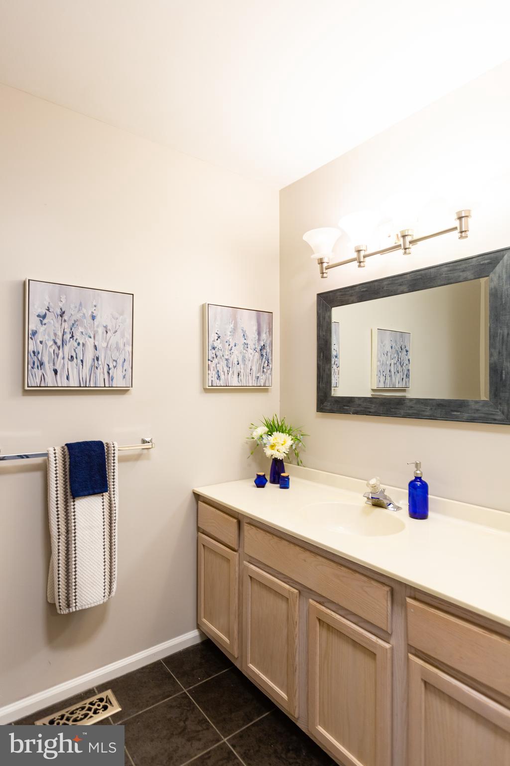 25 Millstream Road Laurel Springs, NJ 08021 - Photo 25 of 31 a bathroom with a sink mirror and vanity