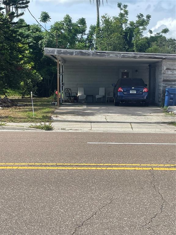 a car parked on the side of the road