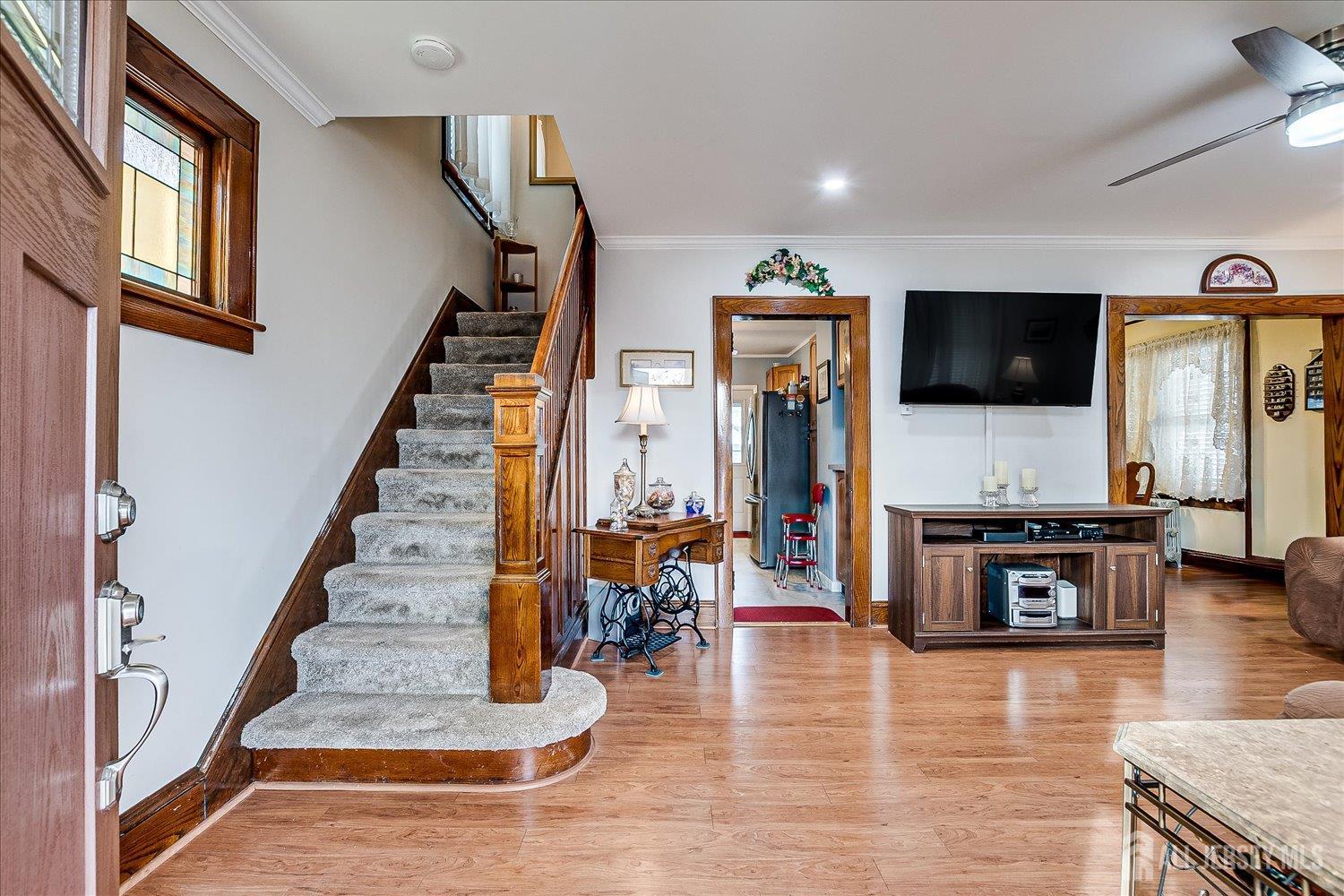 7 Clum Avenue Fords, NJ 08863 - Photo 8 of 43 a view of living room with furniture and flat screen tv