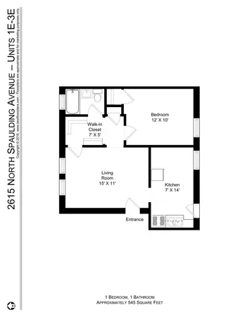 $1,895 | 2615 North Spaulding Avenue, Unit 3E, Chicago, IL 60647