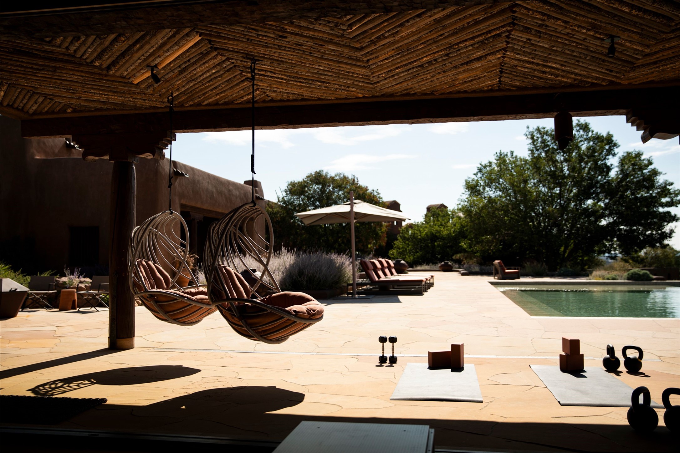 37 Rancho Alegre Road Santa Fe, NM 87508 - Photo 24 of 69 View of Pool from Gym