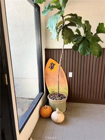 a view of sitting area in front of a window