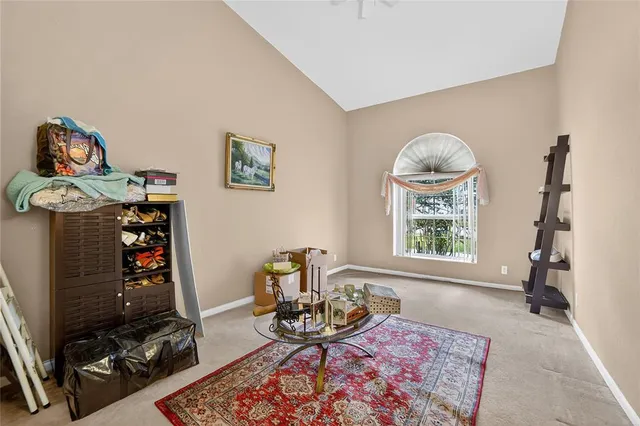 a room with furniture and a window