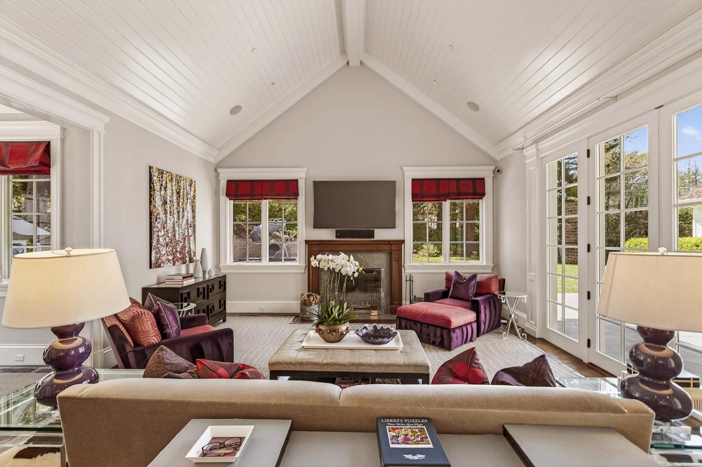 351 Walsh Road Atherton, CA 94027 - Photo 16 of 65 a living room with furniture large window and flat screen tv