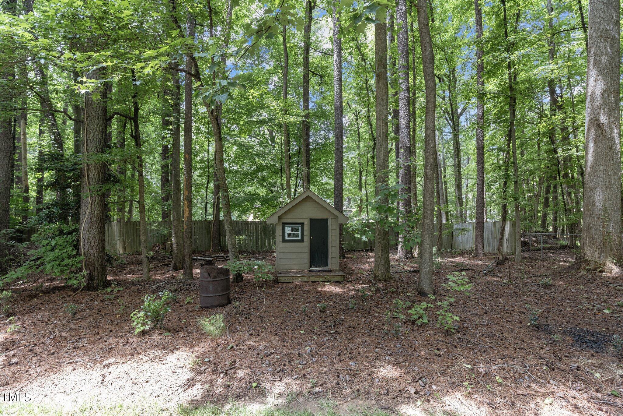 5125 Russell Road Durham, NC 27712 - Photo 46 of 59 a backyard of a house with lots of green space