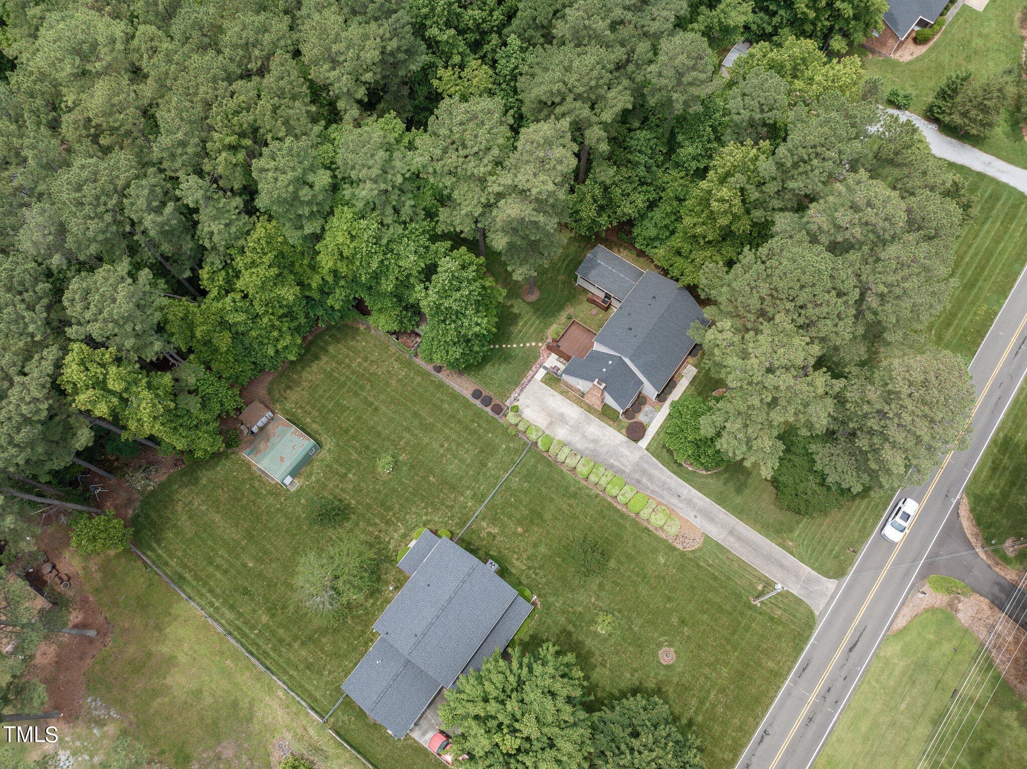 5125 Russell Road Durham, NC 27712 - Photo 57 of 59 an aerial view of a house