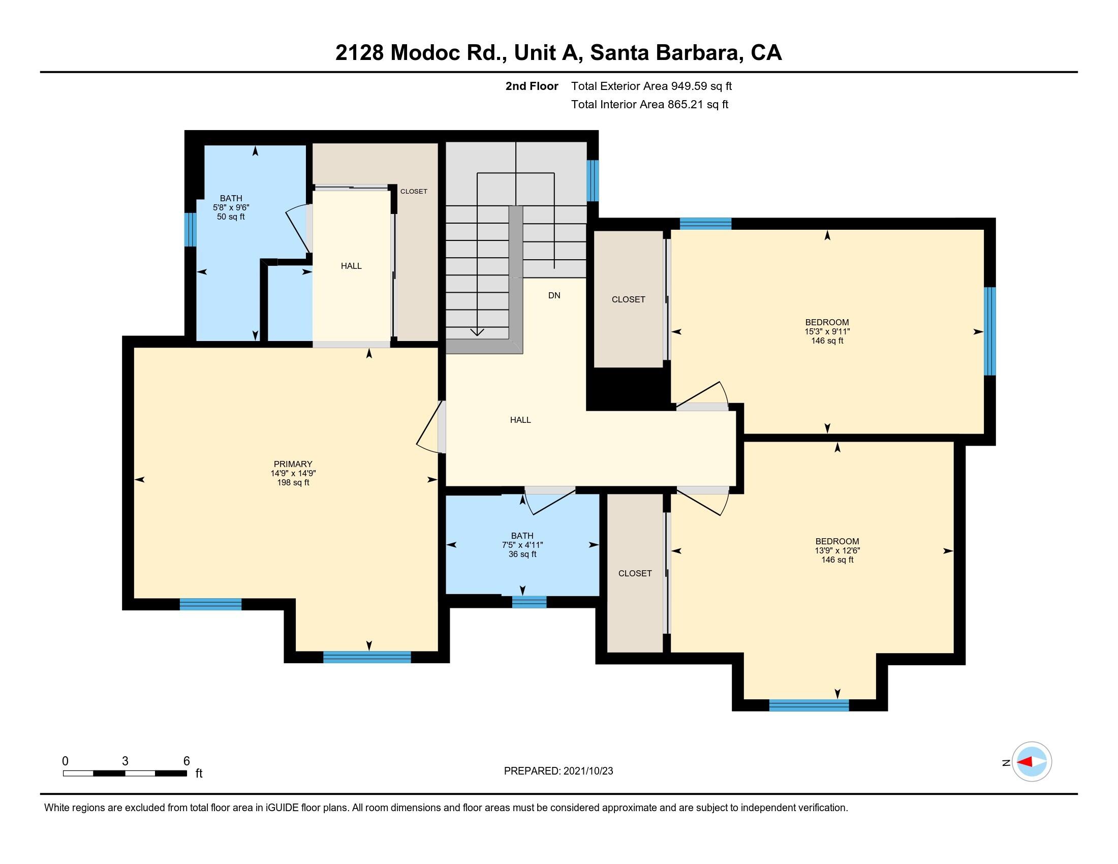 2128 Modoc Road, Unit A Santa Barbara, CA 93101 - Photo 21 of 21 Floor Plan 2