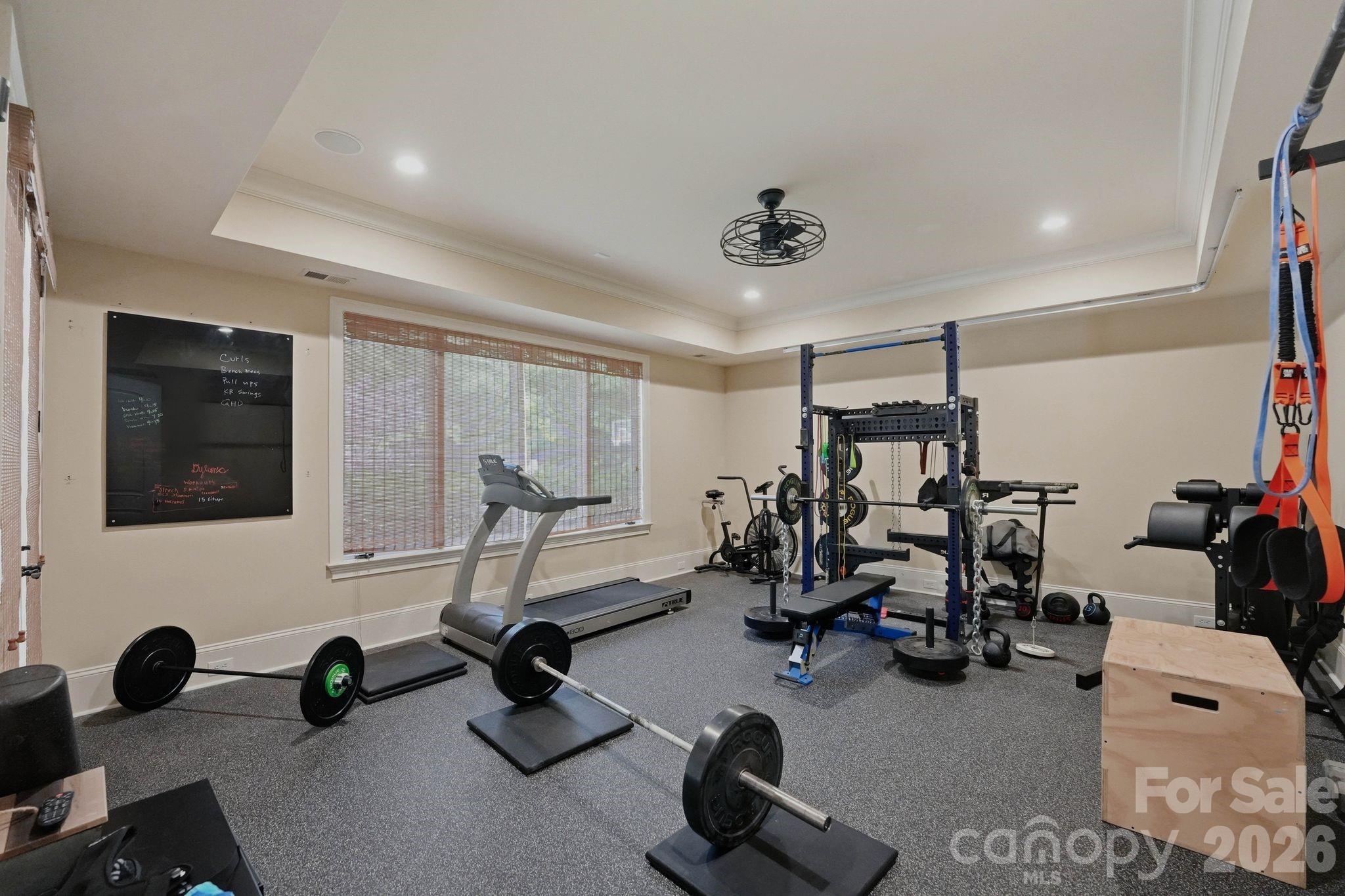7416 Lee Rea Road Charlotte, NC 28226 - Photo 37 of 48 a view of a room with gym equipment