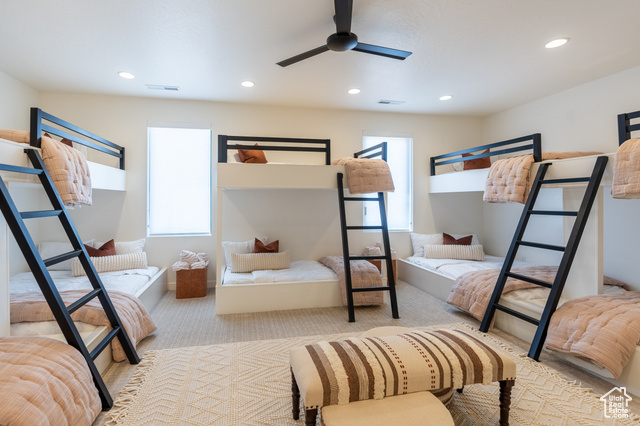 5355 Cyan Lane St. George, UT 84790 - Photo 3 of 6 Carpeted bedroom featuring recessed lighting and a ceiling fan