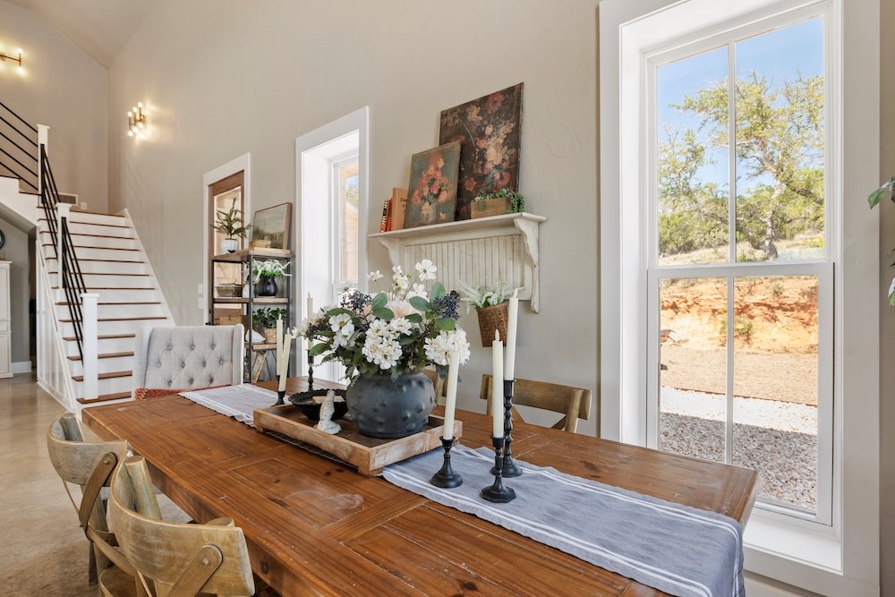 792 Langes Mill Road Doss, TX 78618 - Photo 52 of 76 a view of a workspace with furniture and a window