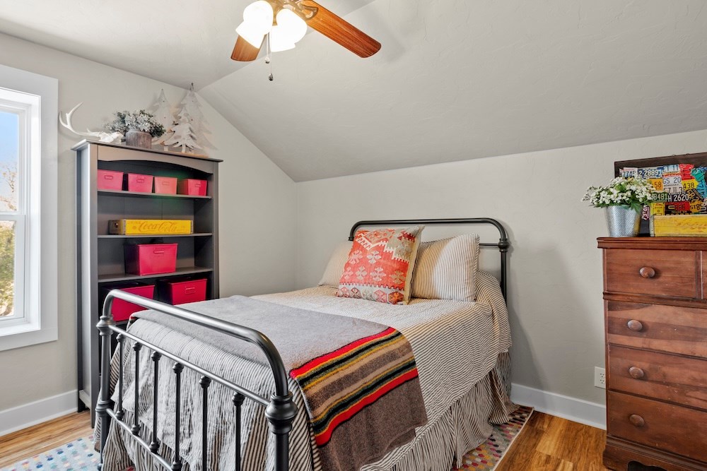 792 Langes Mill Road Doss, TX 78618 - Photo 56 of 76 a bedroom with a bed and a closet