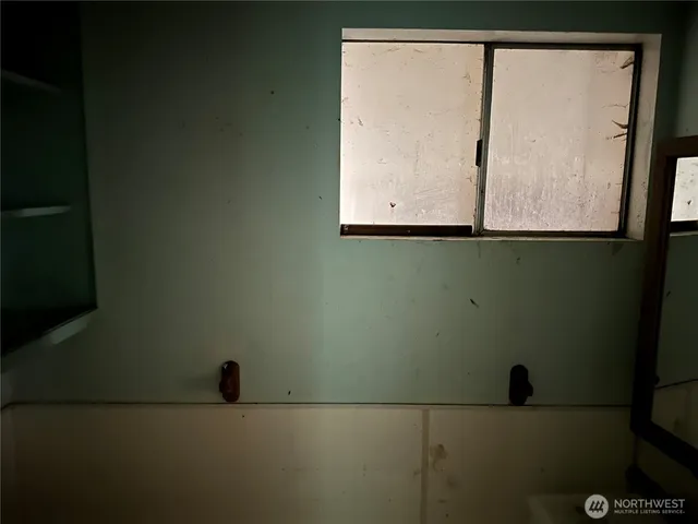 a view of small space with window