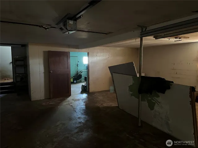 a room with furniture and a closet