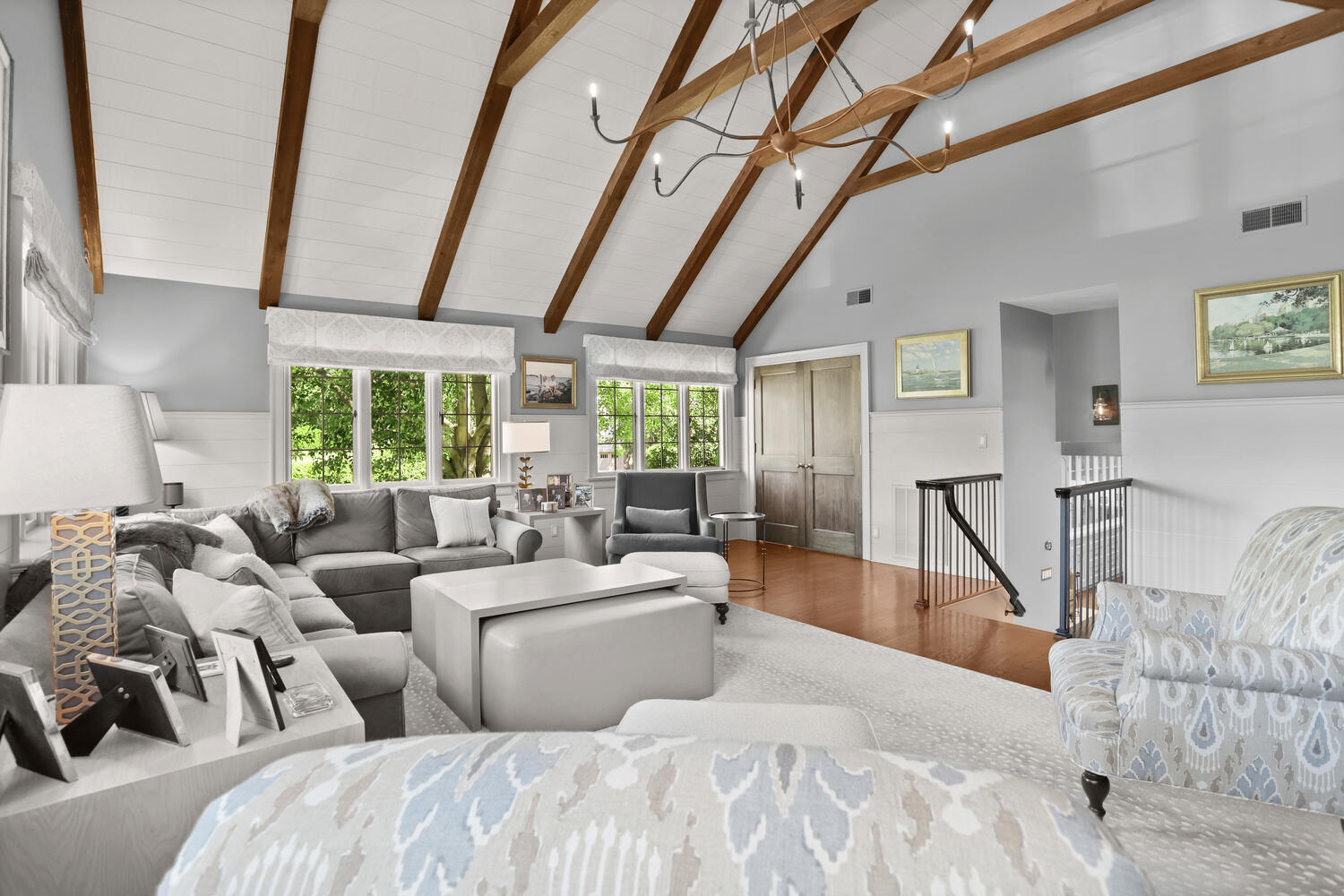 13 Searles Road Darien, CT 06820 - Photo 16 of 35 a living room with furniture and a large window