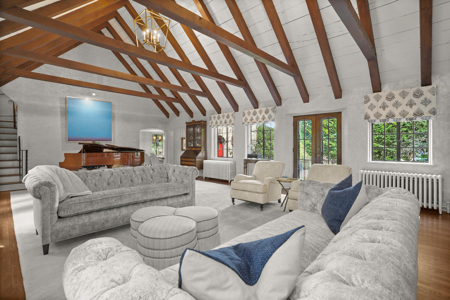 13 Searles Road Darien, CT 06820 - Photo 4 of 35 a living room with furniture and a large window