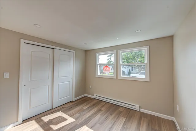 an empty room with window