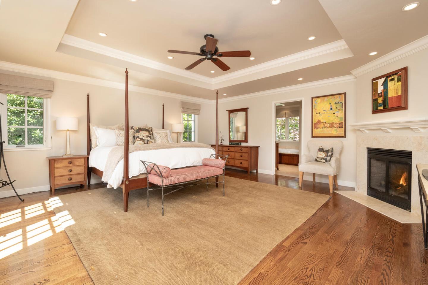 1055 Vista Road Hillsborough, CA 94010 - Photo 14 of 28 a bedroom with a bed couch and window