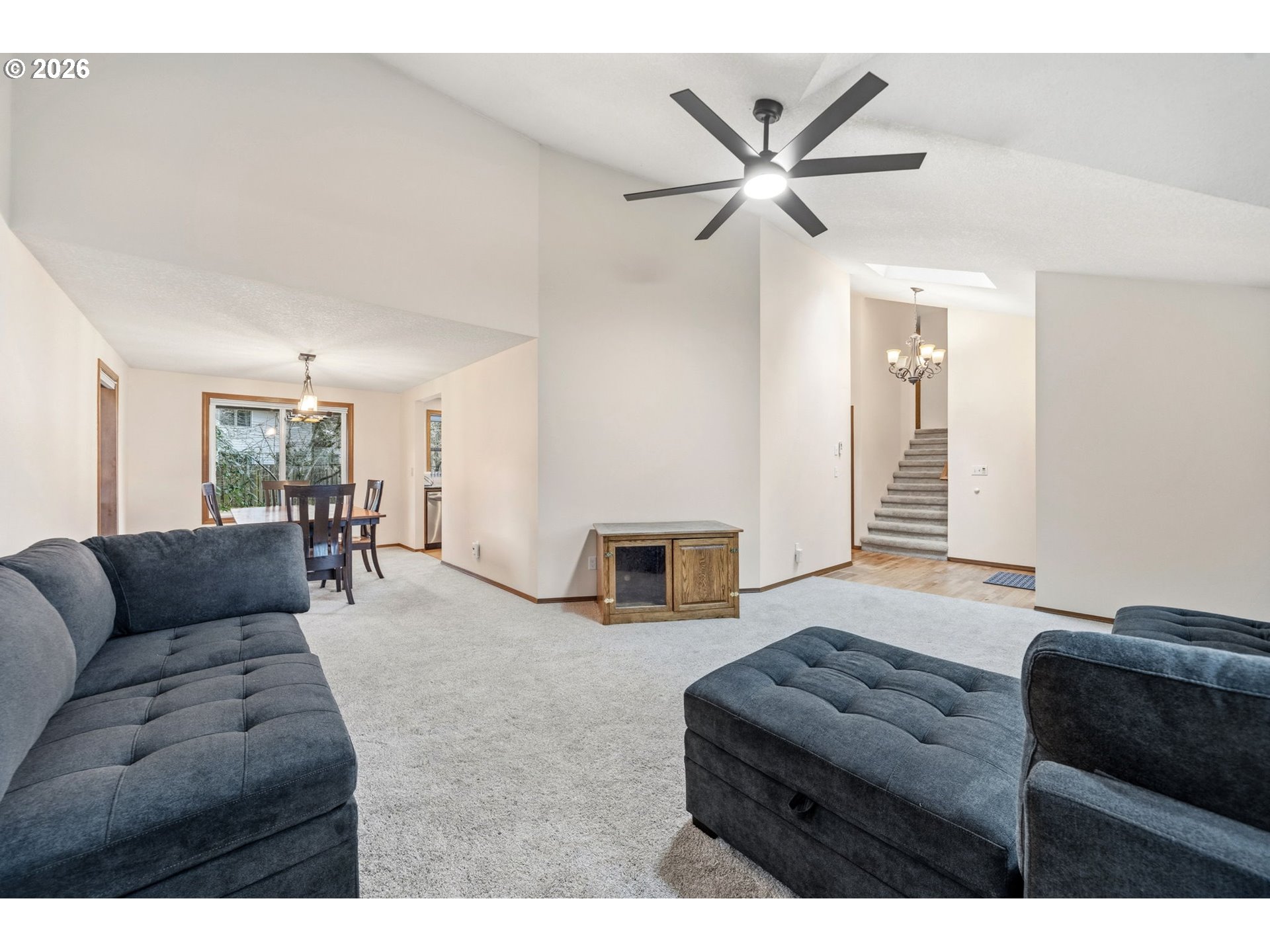 13825 Southwest Weir Road Beaverton, OR 97008 - Photo 6 of 40 a living room with furniture and a ceiling fan