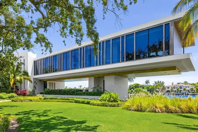 a view of a house with a swimming pool