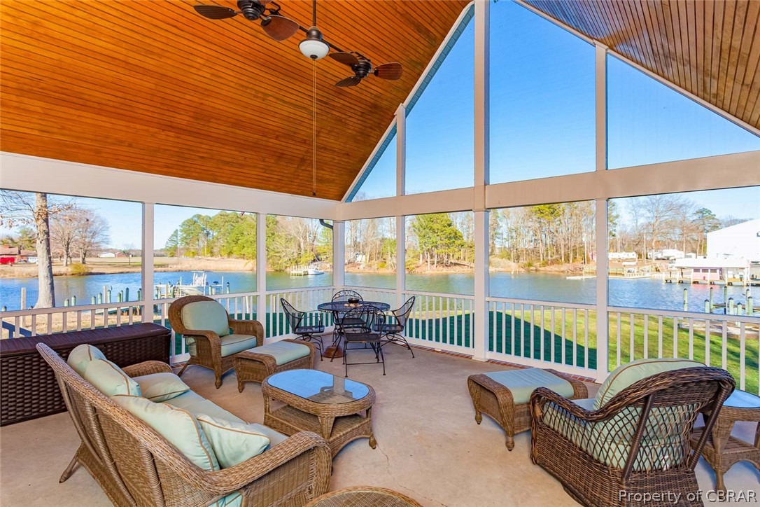 111 Pilot House Lane Reedville, VA 22539 - Photo 13 of 50 Great WIDE Views, 17' peak Tongue & Groove ceiling
