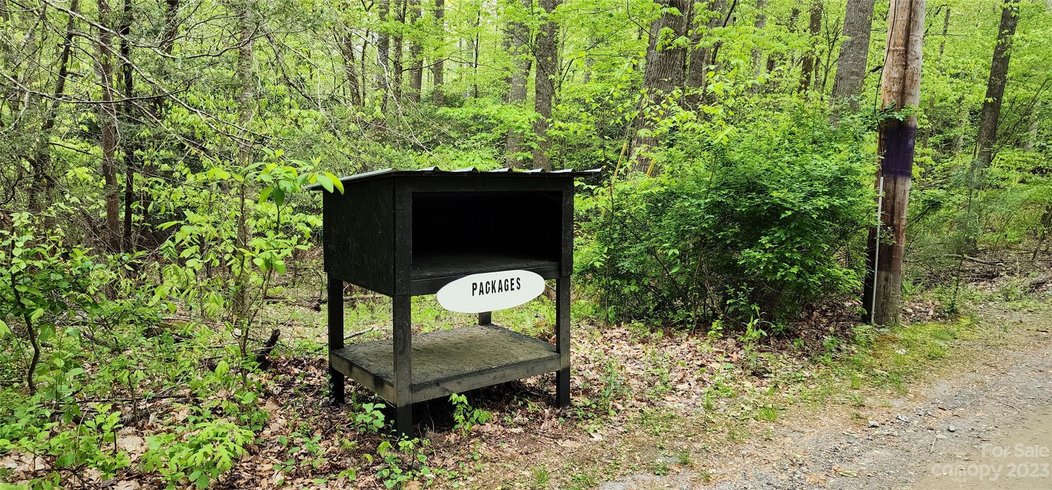 79 Apgar Road Candler, NC 28715 - Photo 15 of 17 a bench sitting in the middle of a forest