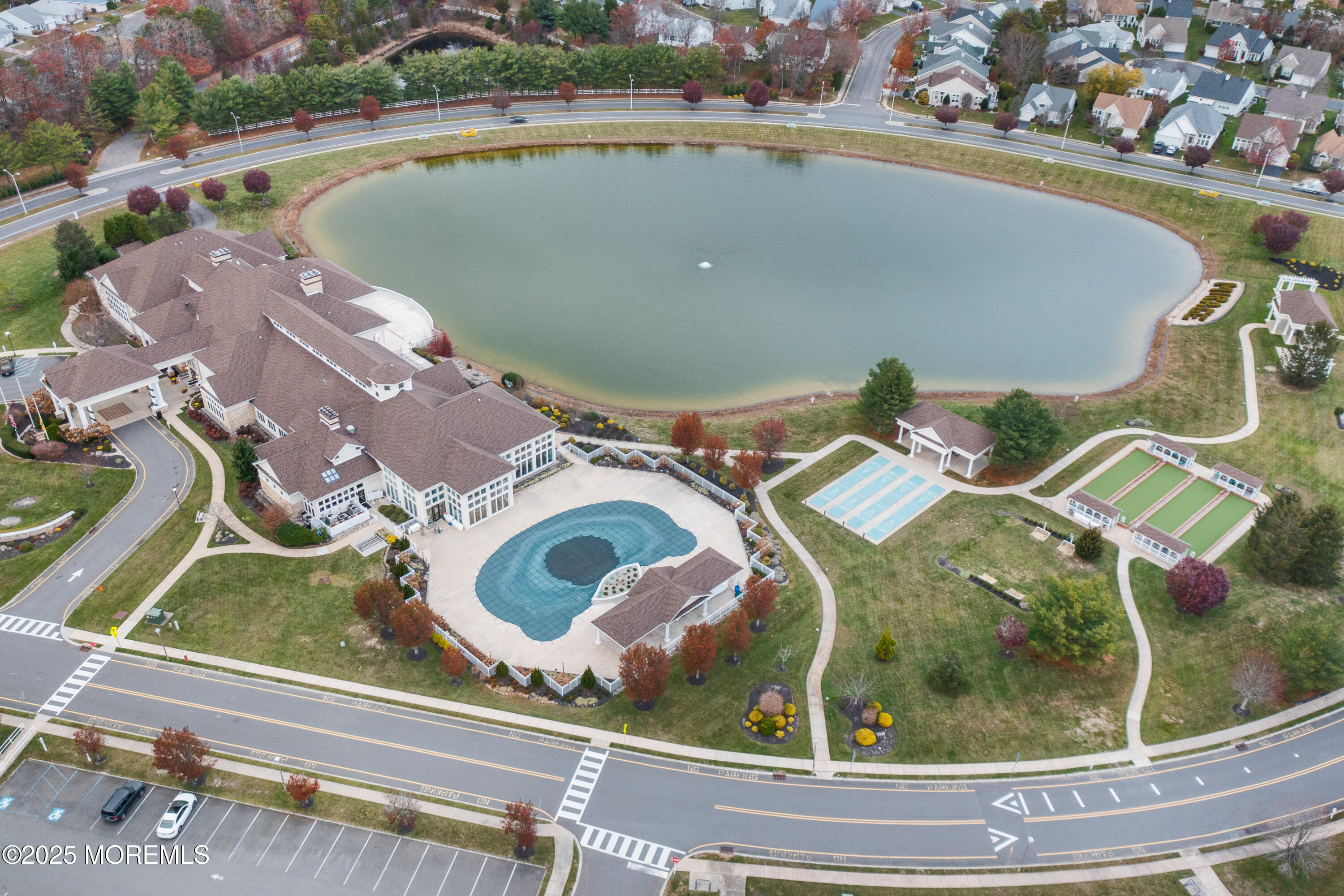 24 Pond View Circle Barnegat, NJ 08005 - Photo 50 of 50 an aerial view of a house with a swimming pool