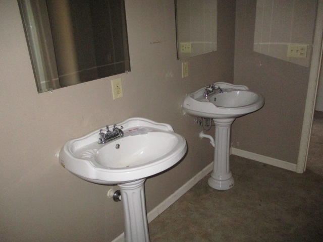 9739 Stewartsville Road Goodview, VA 24095 - Photo 9 of 11 a bathroom with a sink and a mirror