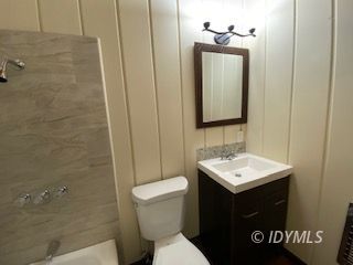 53551 West Ridge Road Idyllwild, CA 92549 - Photo 19 of 33 a bathroom with a sink toilet and a mirror