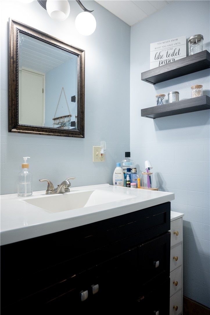 3365 Trapping Brook Road Wellsville, NY 14895 - Photo 24 of 47 The vanity has plenty of counter space for products.