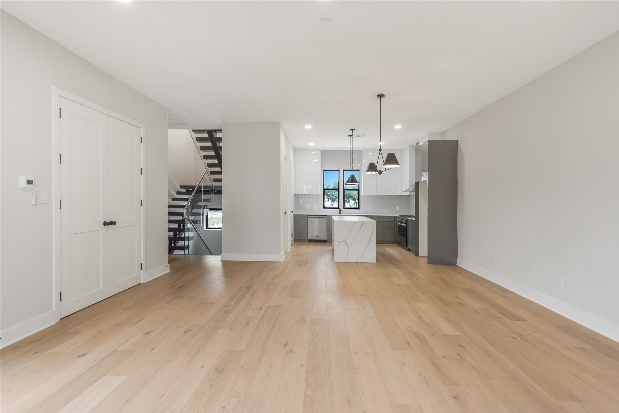 2237 Blalock Road Houston, TX 77080 - Photo 14 of 33 a view of a kitchen with wooden floor