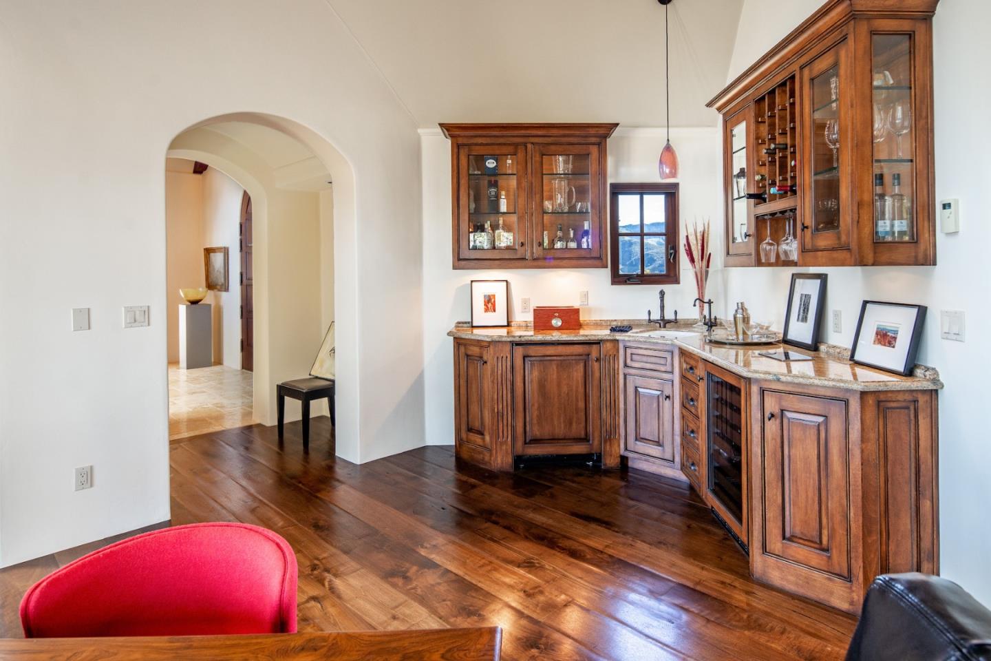 309 Mt Devon Road Carmel, CA 93923 - Photo 13 of 32 a view of a bedroom with furniture and wooden floor