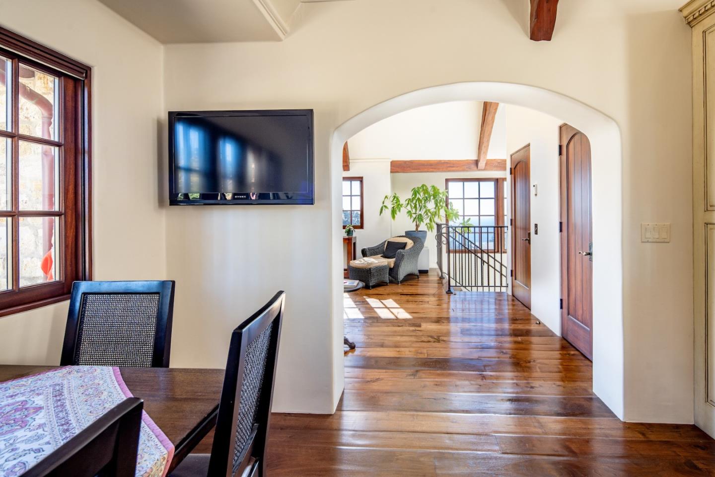 309 Mt Devon Road Carmel, CA 93923 - Photo 17 of 32 a living room with furniture and a flat screen tv