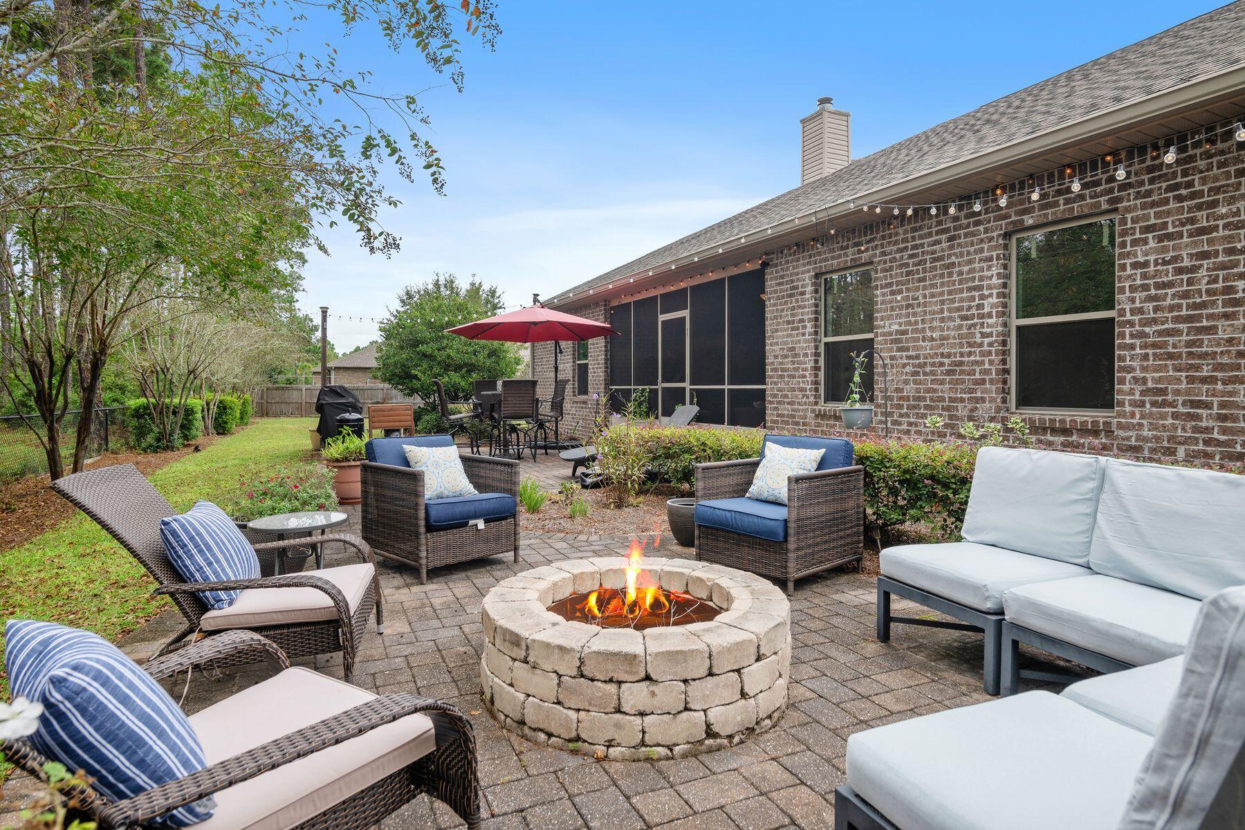 114 South Knightsbridge Court Santa Rosa Beach, FL 32459 - Photo 41 of 46 Fire Pit & Room to Entertain