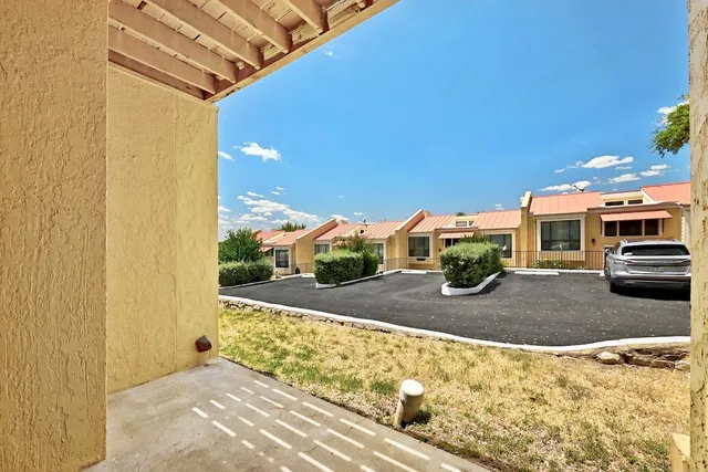 a view of a house with a patio