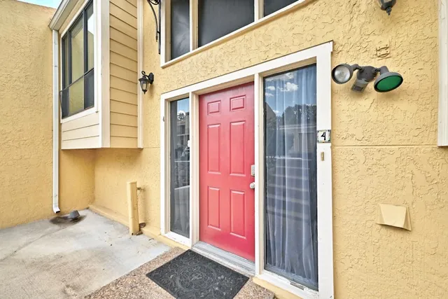 a view of a door of the house