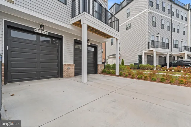 front view of a building with a street