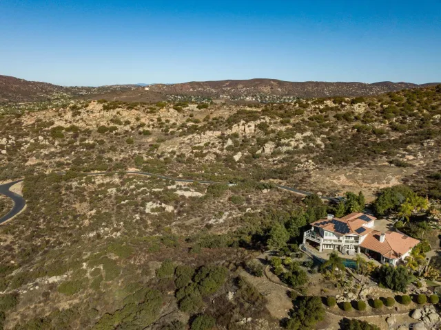 an aerial view of multiple house