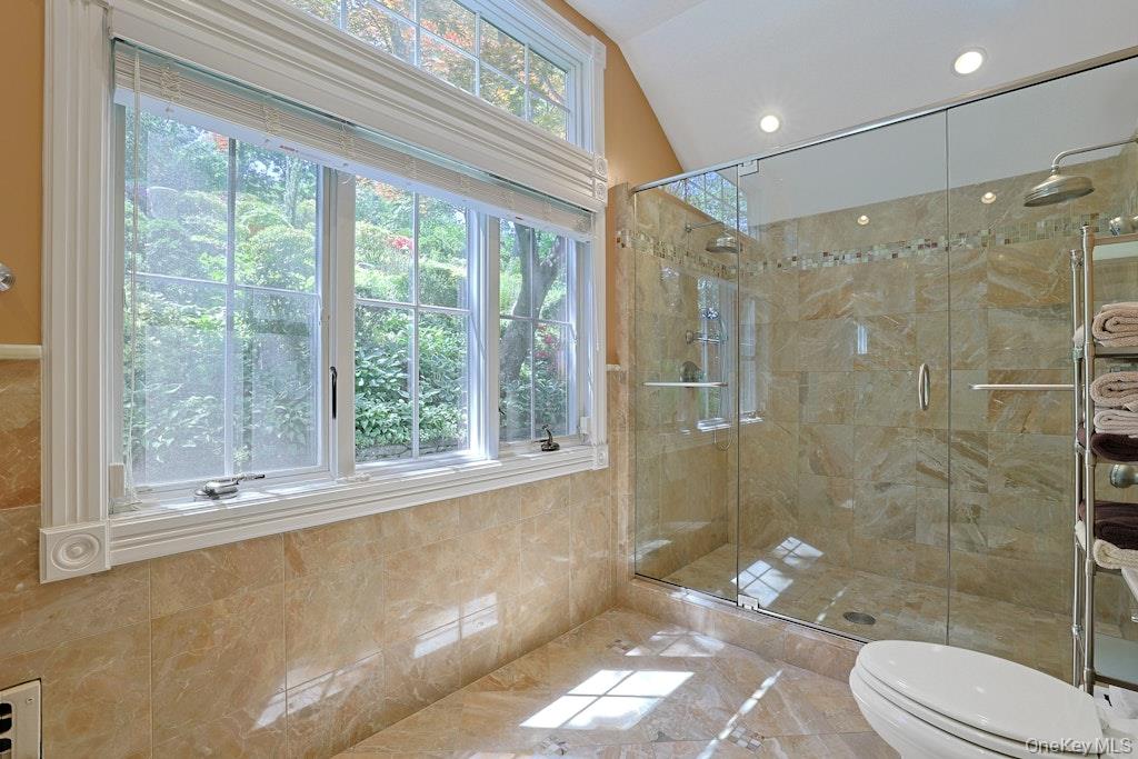 97 Underhill Road Scarsdale, NY 10583 - Photo 18 of 39 a bathroom with a shower a toilet and a shower