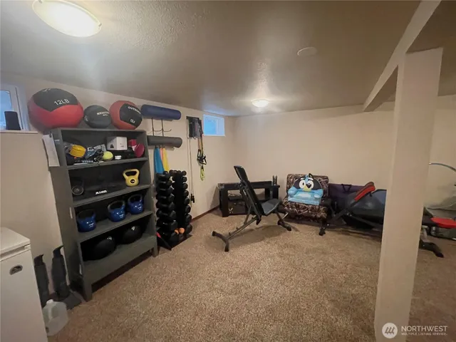a view of a room with storage and utility