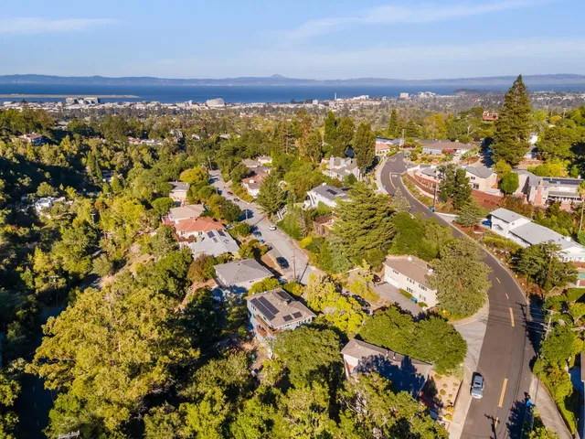 an aerial view of multiple house
