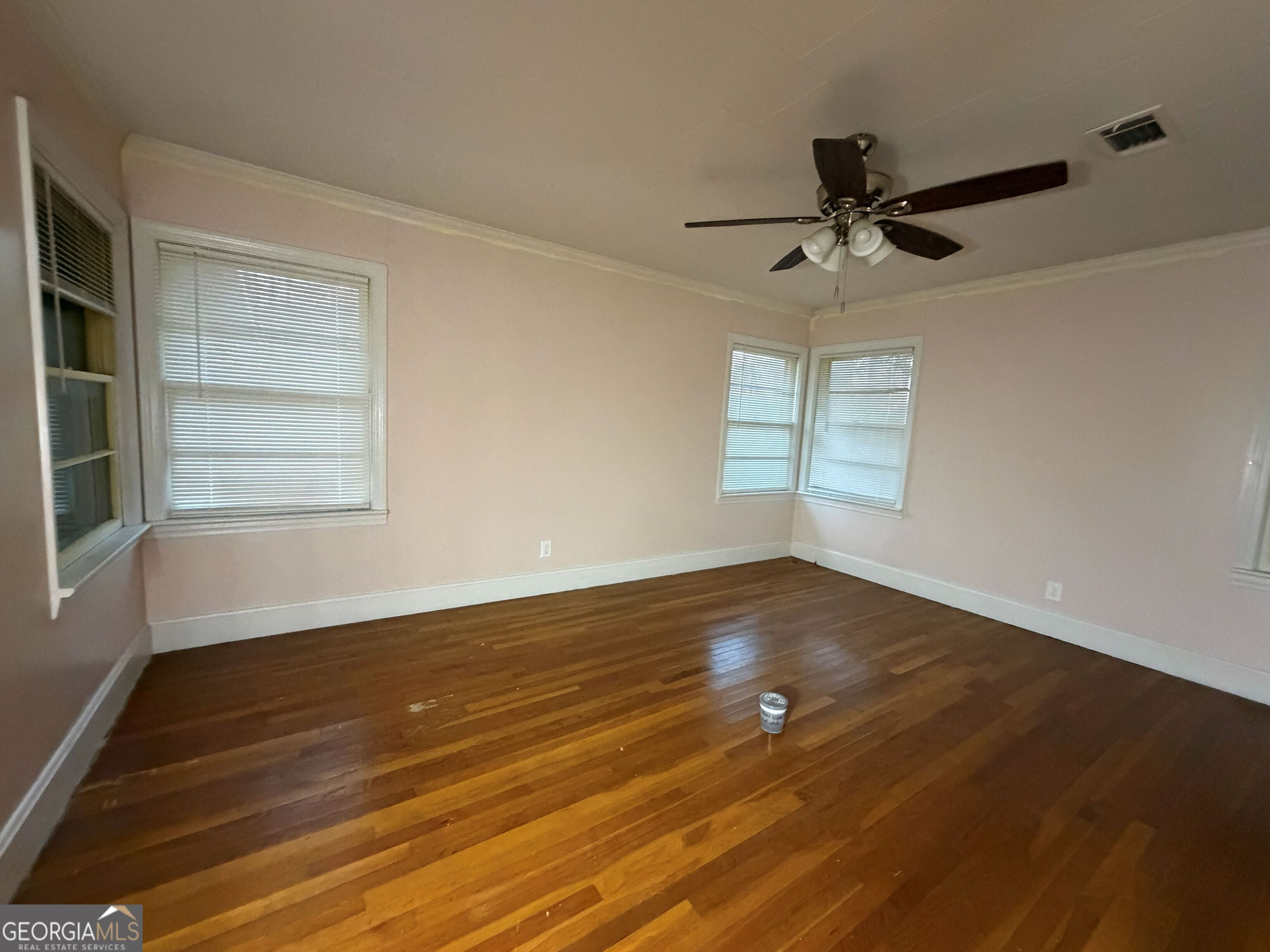 251 Dewey McGlamry Road Fitzgerald, GA 31750 - Photo 3 of 13 an empty room with wooden floor closet and windows